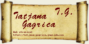 Tatjana Gagrica vizit kartica